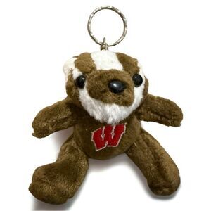 University of Wisconsin Bucky Badger + Keychain Mascot– Soft Mini Stuffed Toy 5”